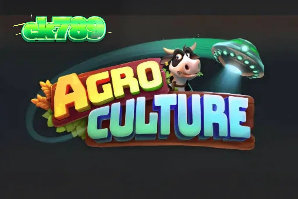 Tampilan layar permainan slot AgroCulture dengan tema alien dan peternakan di perangkat seluler